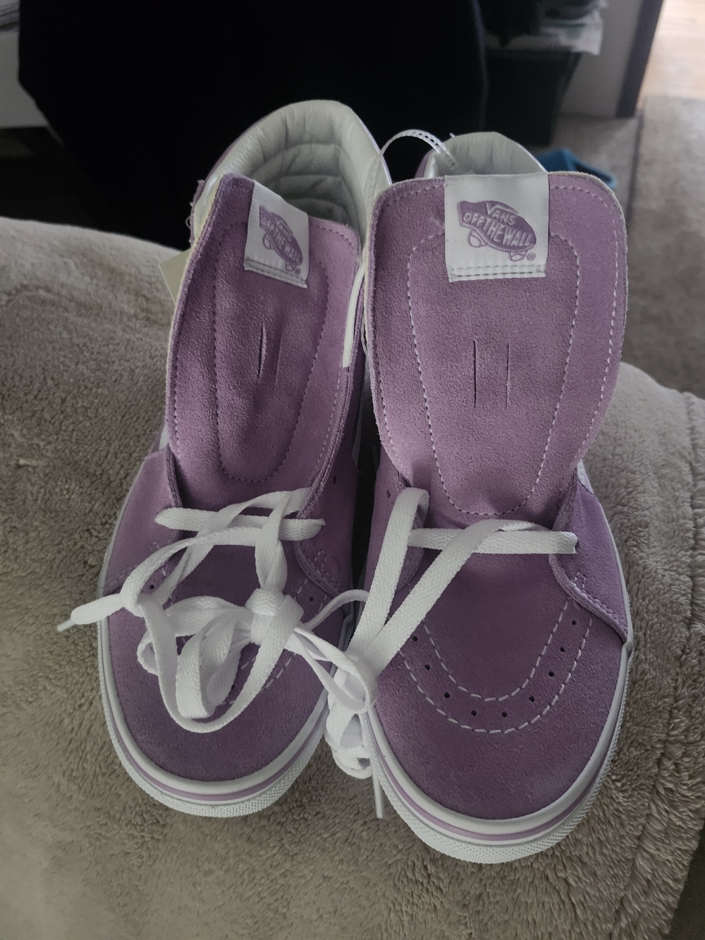 Vans Kids Lavender Suede High-Top Sneakers